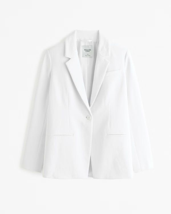 Women's Premium Crepe Blazer | Women's Coats & Jackets | Abercrombie.com | Abercrombie & Fitch (UK)
