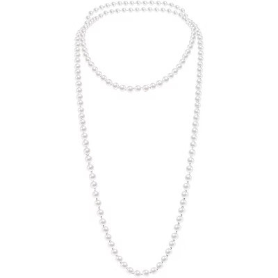 Fashion Faux Pearls Pendants 1920s Beads Cluster Long Pearl Necklace for Costume Party Jewelry 55" | Target