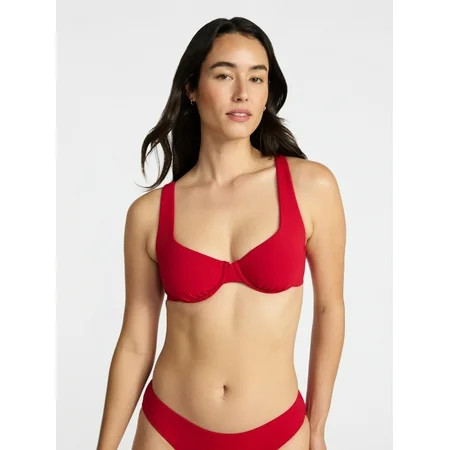 Time and Tru Women s and Women s Plus Size Ribbed Underwire Bikini Top Sizes XS-3X | Walmart (US)