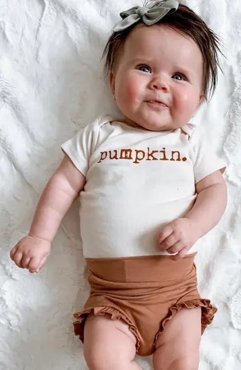 Tenth & Pine Pumpkin Organic Cotton Bodysuit | Nordstrom | Nordstrom