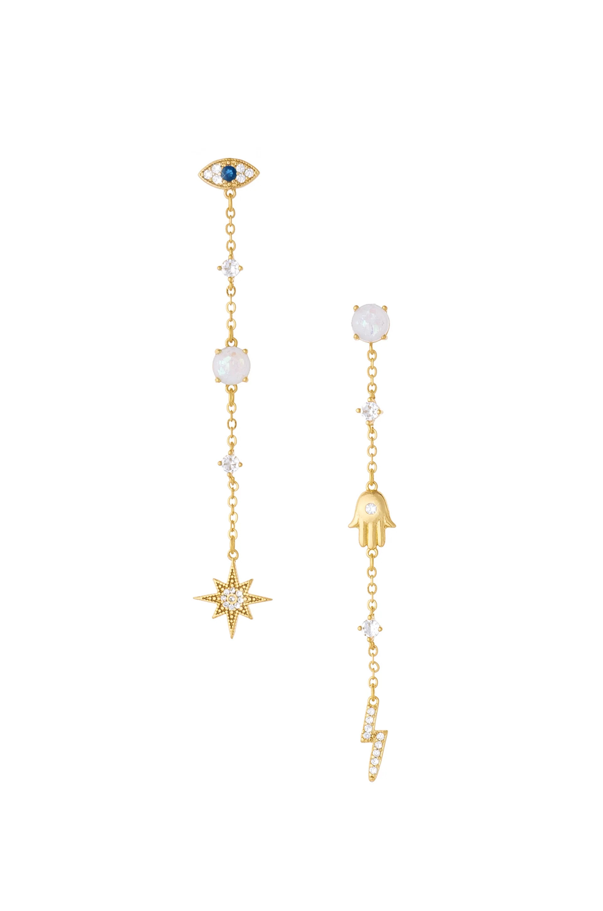 Dangle Opal and Charms Earrings | Ettika