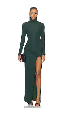 MORE TO COME Chara Maxi Dress in Dark Green from Revolve.com | Revolve Clothing (Global)