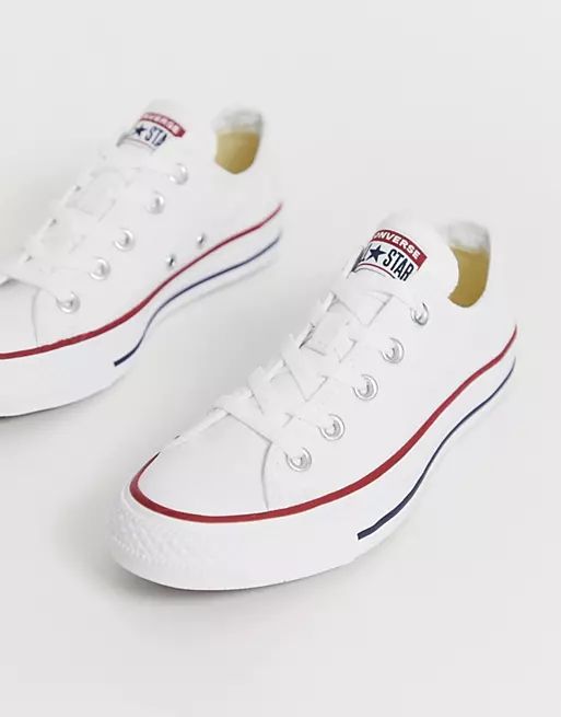 Converse Chuck Taylor All Star Ox canvas sneakers in white | ASOS | ASOS (Global)