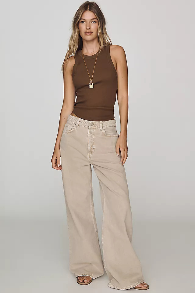 High-Rise Slouchy Wide-Leg Jeans | Anthropologie (US)