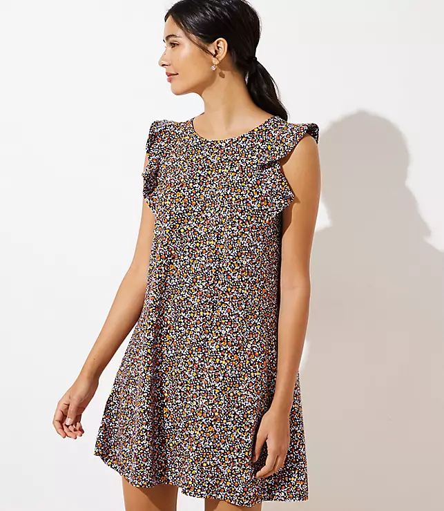 Floral Flutter Swing Dress | LOFT