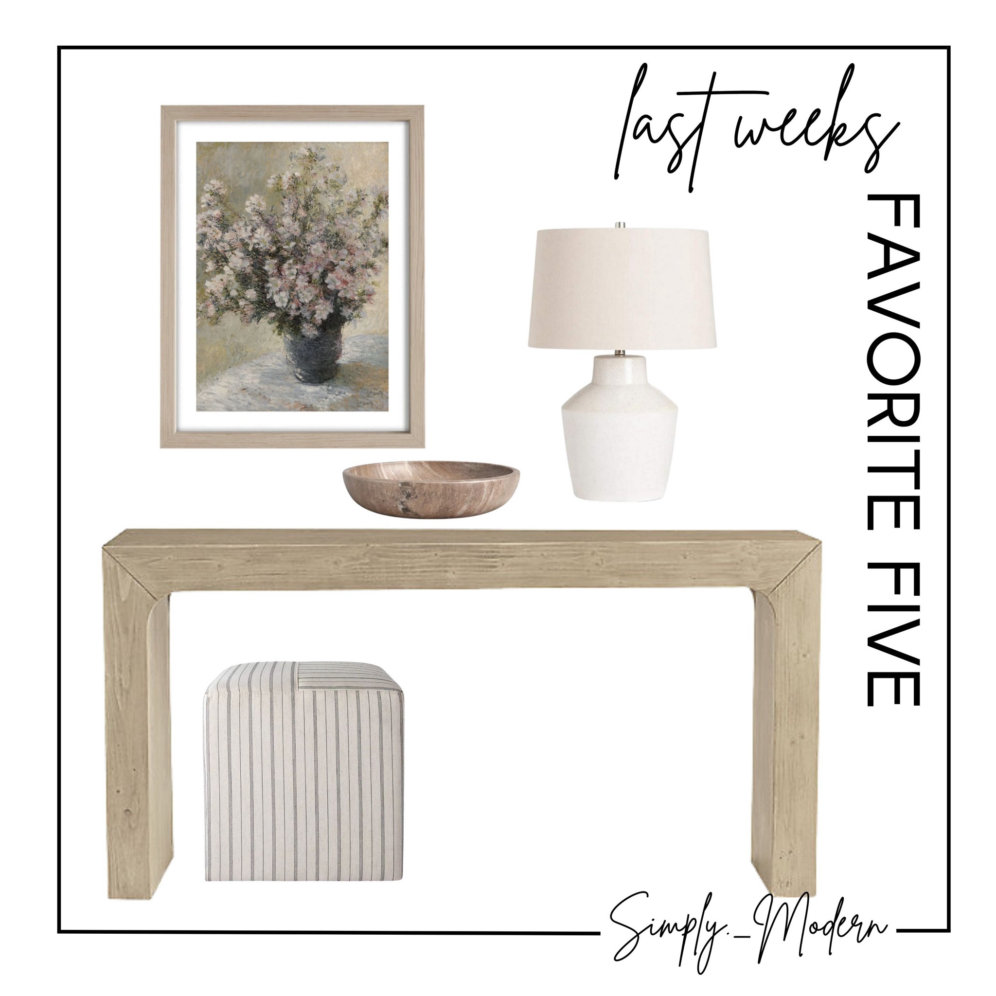 Favorite Five for the week of Oct 14-20, 2024.

#LTKHome