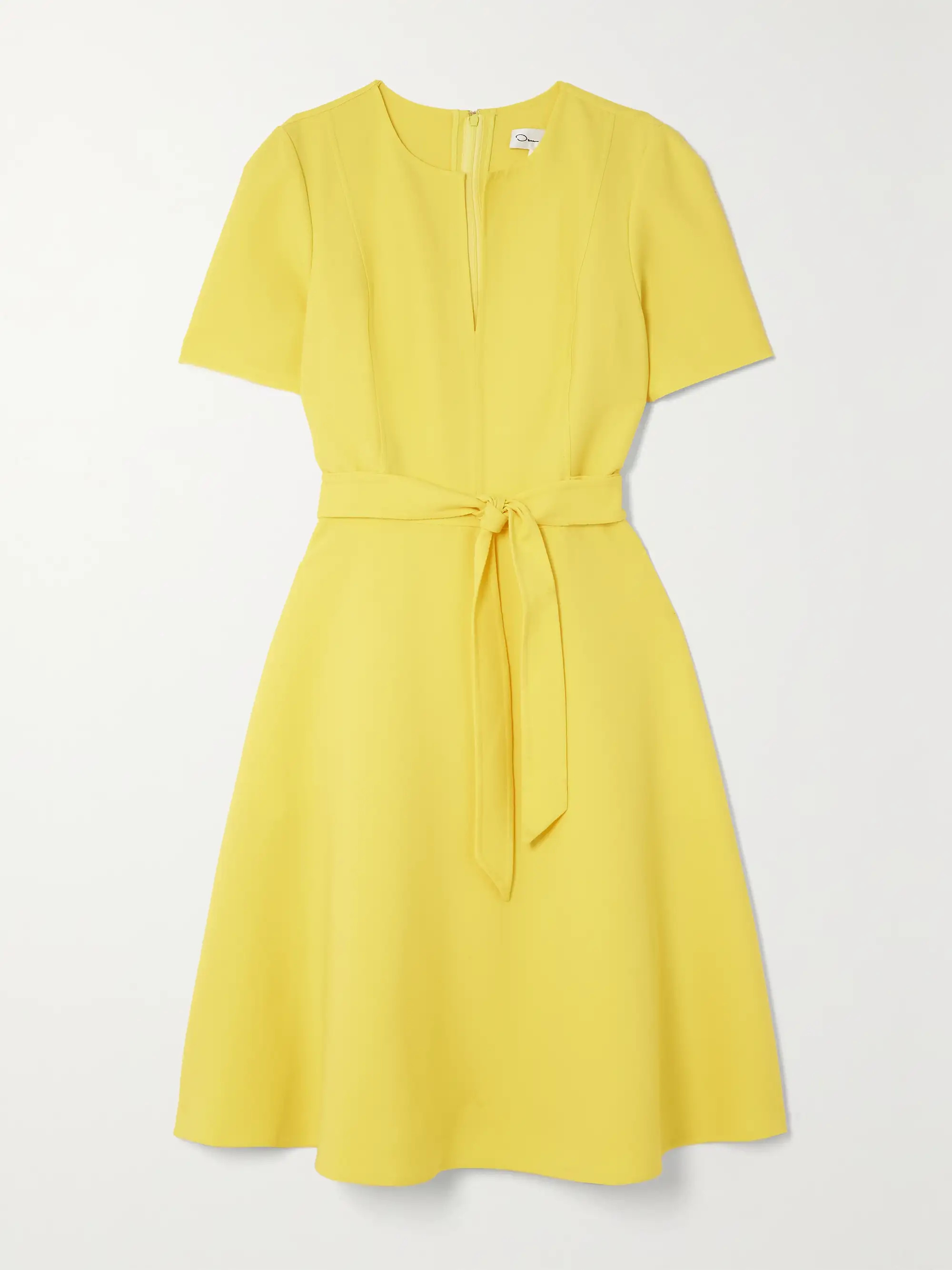 OSCAR DE LA RENTABelted wool-blend dress | NET-A-PORTER (UK & EU)