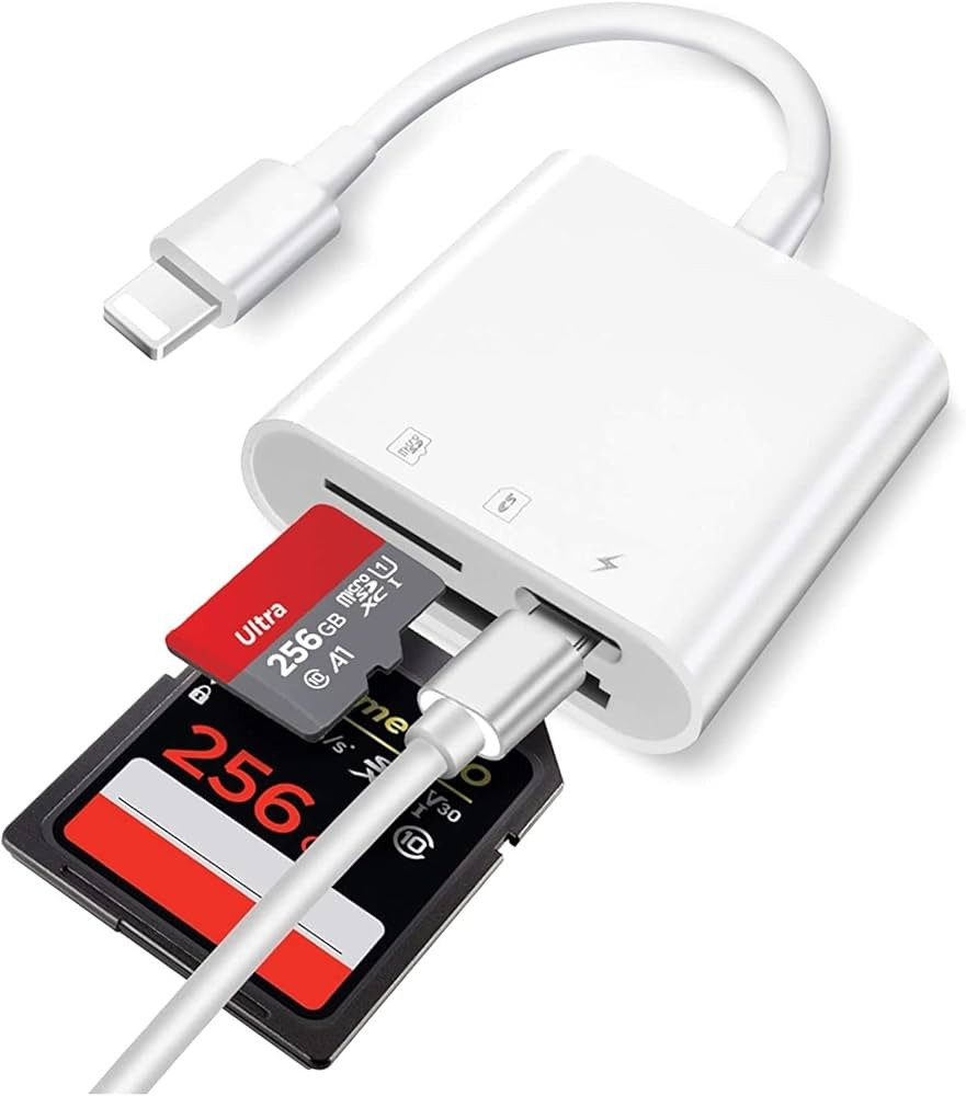 Lightning to SD Card Camera Reader for iPhone iPad, Apple MFi Certified Veetone Dual Card Slot Mi... | Amazon (US)