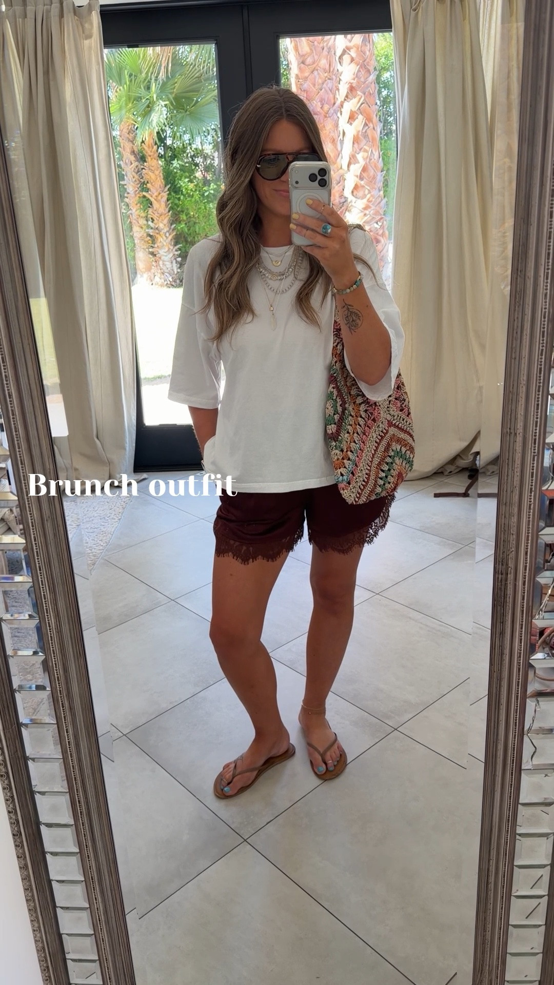 What I wore to brunch in downtown Palm Springs - large tee, 10 shorts

#LTKTall #LTKOver40 #LTKTravel