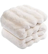 Luxury 1000GSM Faux Rabbit Fur Throw Blanket, Super Heavy Warm Cozy Blankets for Couch Bed Sofa, ... | Amazon (US)