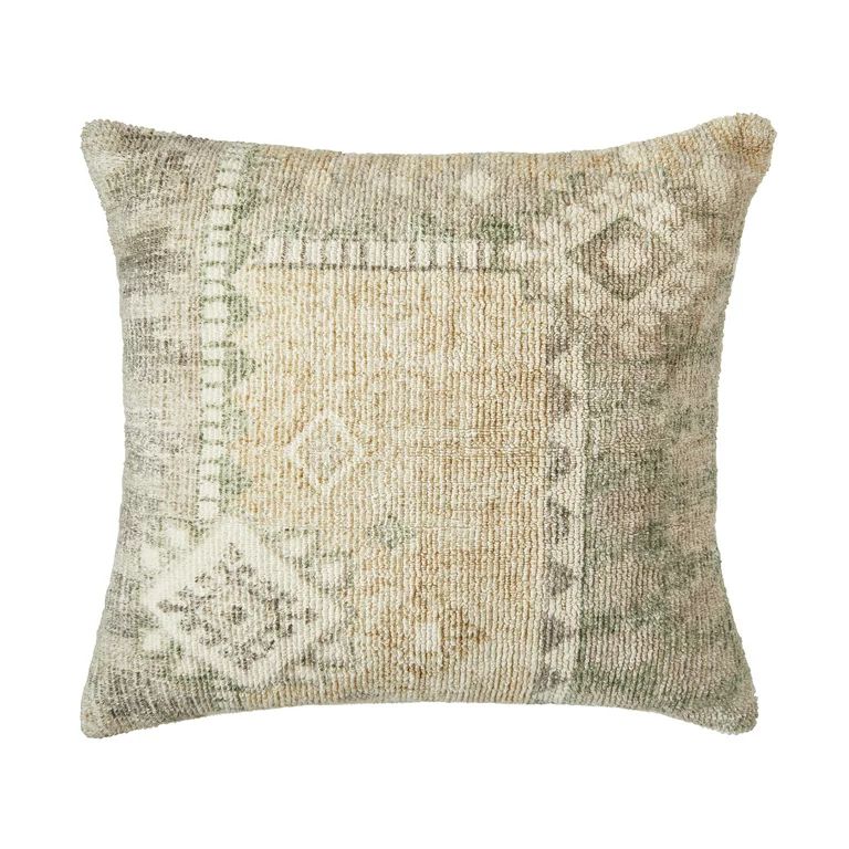 Better Homes & Gardens Sage Persian Patchwork 22" x 22" Pillow by Dave & Jenny Marrs | Walmart (US)