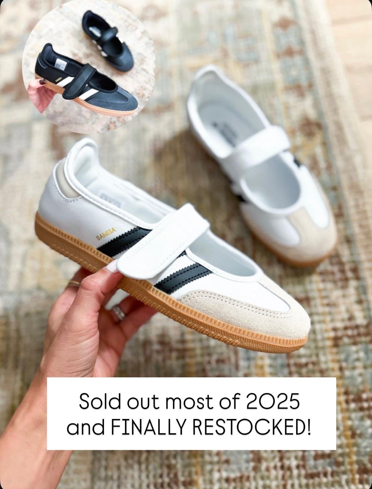Sneakers I’m excited to wear in 2026! Ballet sneakers. White sneakers. Travel shoes. Travel sneakers. Adidas shoes. Adidas Samba Jane in white and black - runs a smidge big but I didn’t size down because you can tighten strap


#LTKActive #LTKGiftGuide #LTKTravel