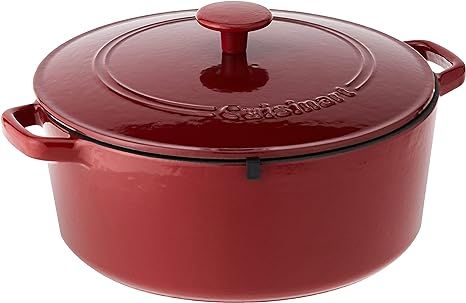 Cuisinart Chef's Classic Enameled Cast Iron 7-Quart Round Covered Casserole, Cardinal Red | Amazon (US)