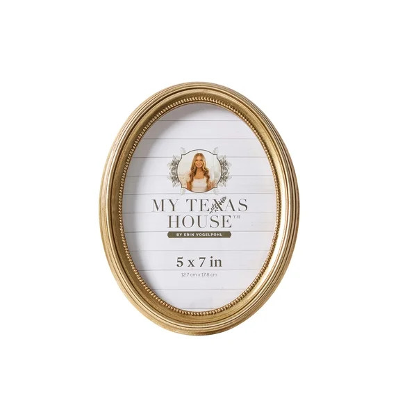 My Texas House 5" x 7" Gold Oval Tabletop Picture Frame | Walmart (US)