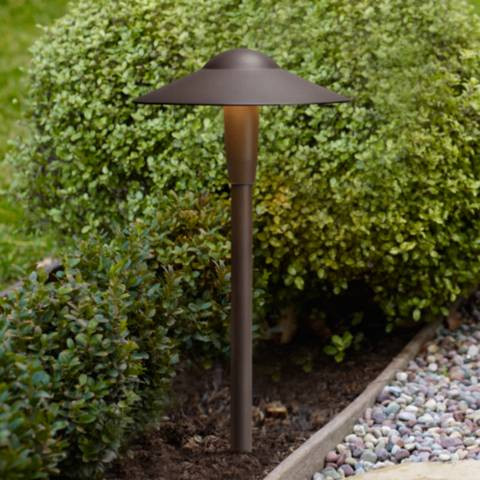 Kichler Landscape 16" High 2700K LED Bronze Dome Path Light - #1G076 | Lamps Plus | Lamps Plus