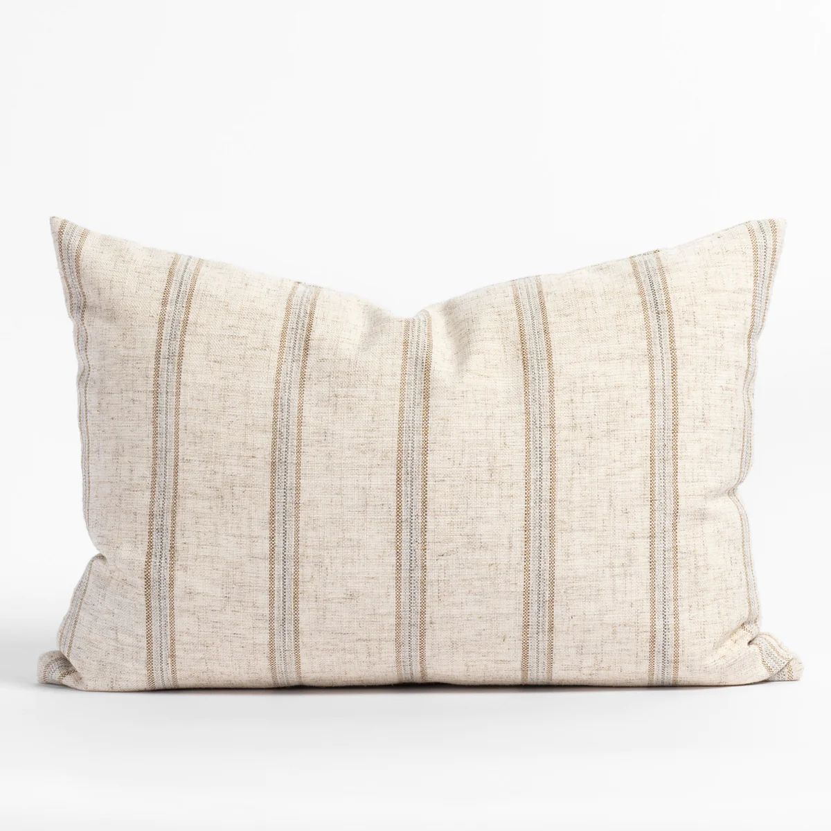 Yarmouth Stripe 14x20 Lumbar Pillow, Sandstone | Tonic Living