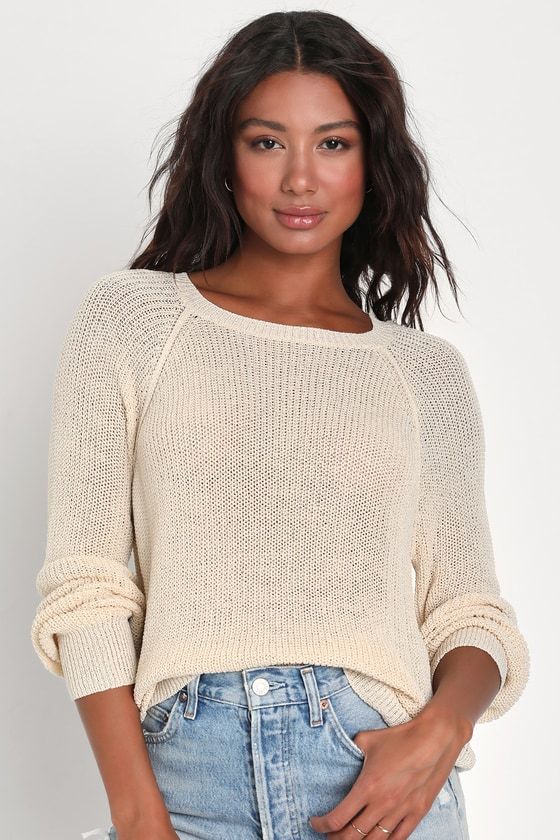 Casually Yours Beige Loose Knit Long Sleeve Sweater Top | Lulus (US)
