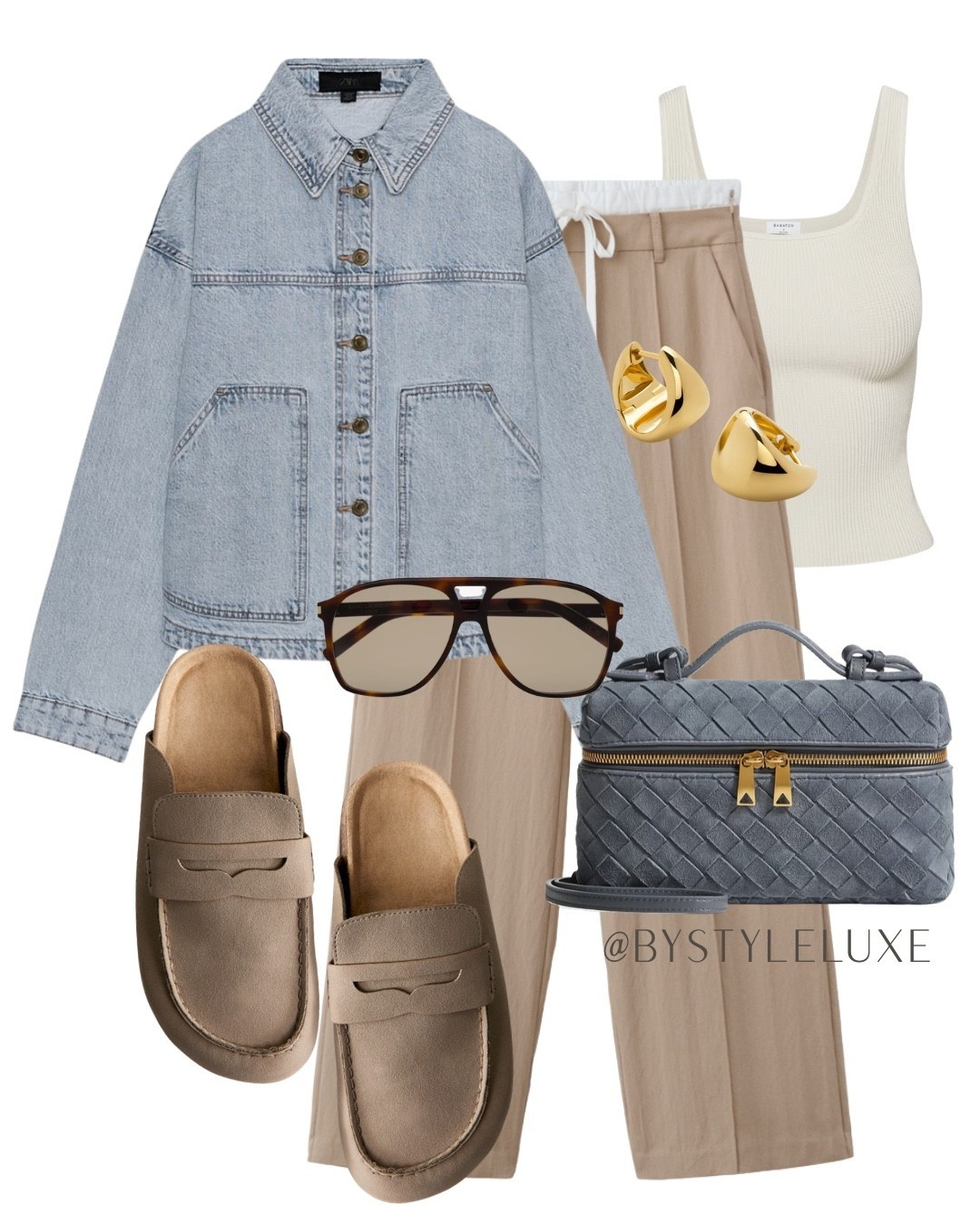 LOAFER MULES - How to style these mules with a denim jacket and tailored trousers. Perfect for spring city breaks and airport outfits too

#denimjacket #springoutfit #mules 

#LTKeurope #LTKspring #LTKshoes
