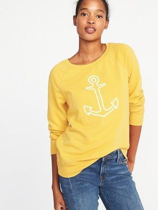 Relaxed Graphic Crew-Neck Sweatshirt for Women | Old Navy US