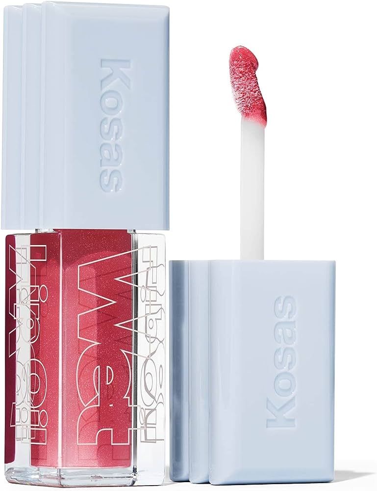 Kosas Wet Lip Oil Gloss - Hydrating Lip Plumping Treatment with Hyaluronic Acid & Peptides, Non-S... | Amazon (US)