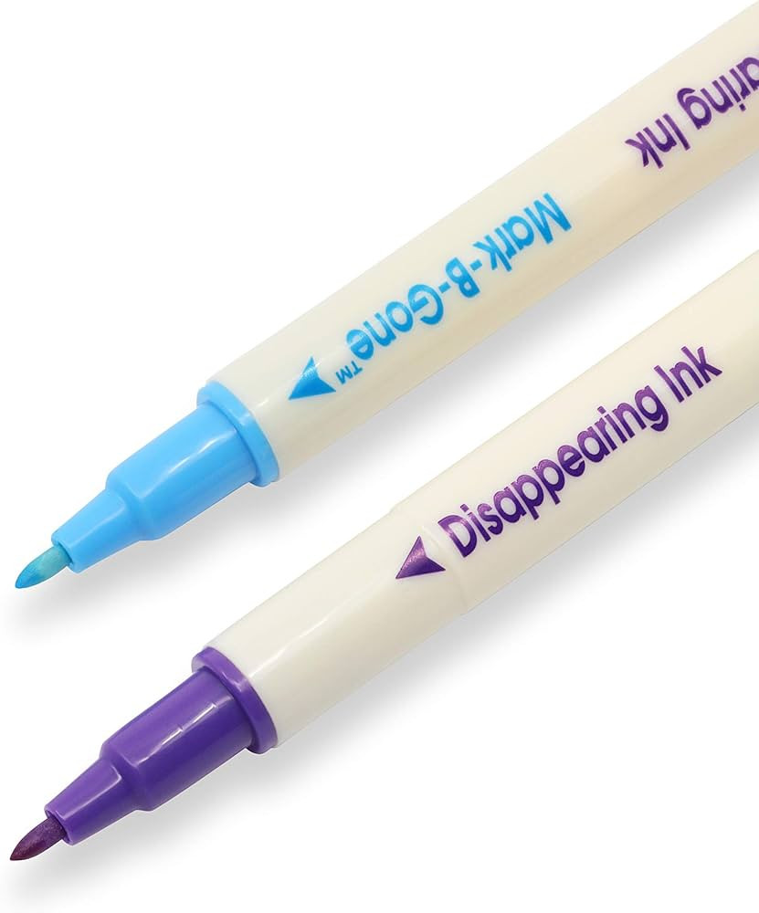 Dritz Dual Purpose Disappearing Ink & Mark-B-Gone, Marking Pen, Blue and Purple, 8.75 x 2.88 x 0.... | Amazon (US)