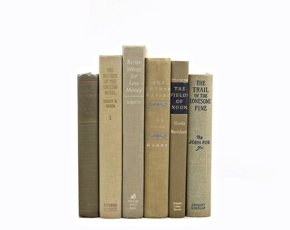 Khaki Green Books, Decorative Books, Instant Library, Antique Book Decor, Vintage BOok Set, Old Book | Etsy (US)