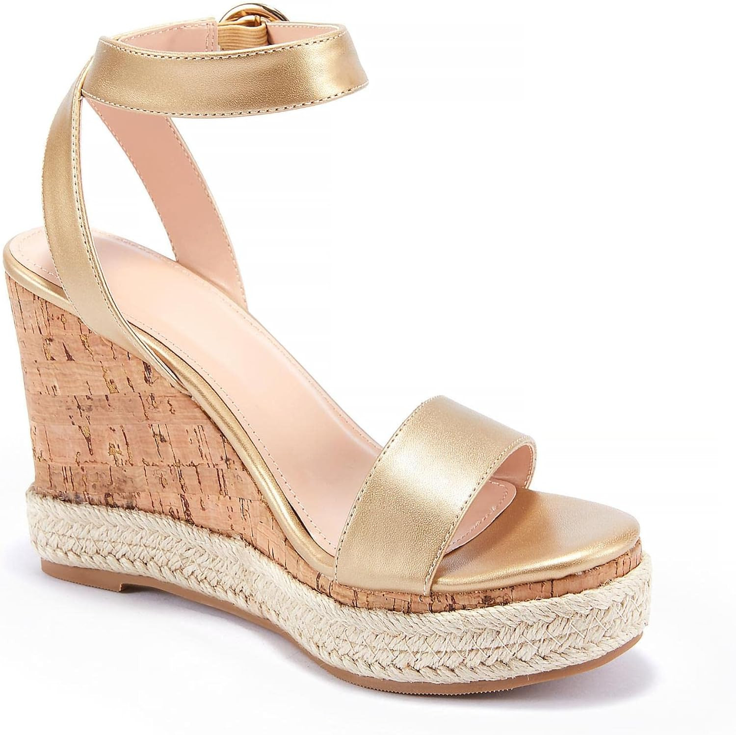 Amazon.com | Liyuandian Womens Espadrille Cork Platform Wedge Sandals Ankle Strappy Open Toe Slin... | Amazon (US)