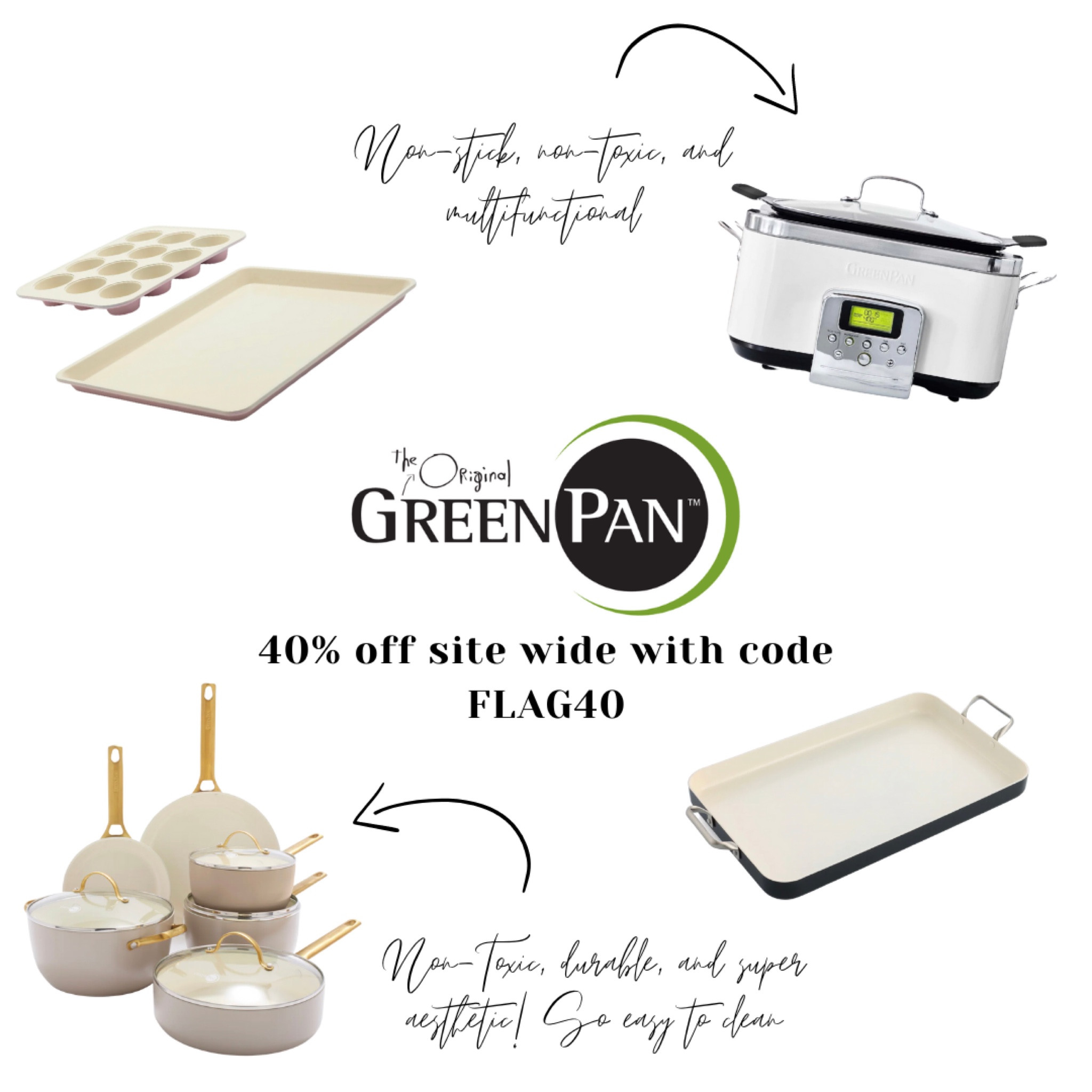 One of my absolute favorite cookware brands! They are non-toxic, non-stick, and their products never fail me. Their whole site is 40% off for Memorial Day! Use code FLAG40

#LTKsalealert #LTKhome