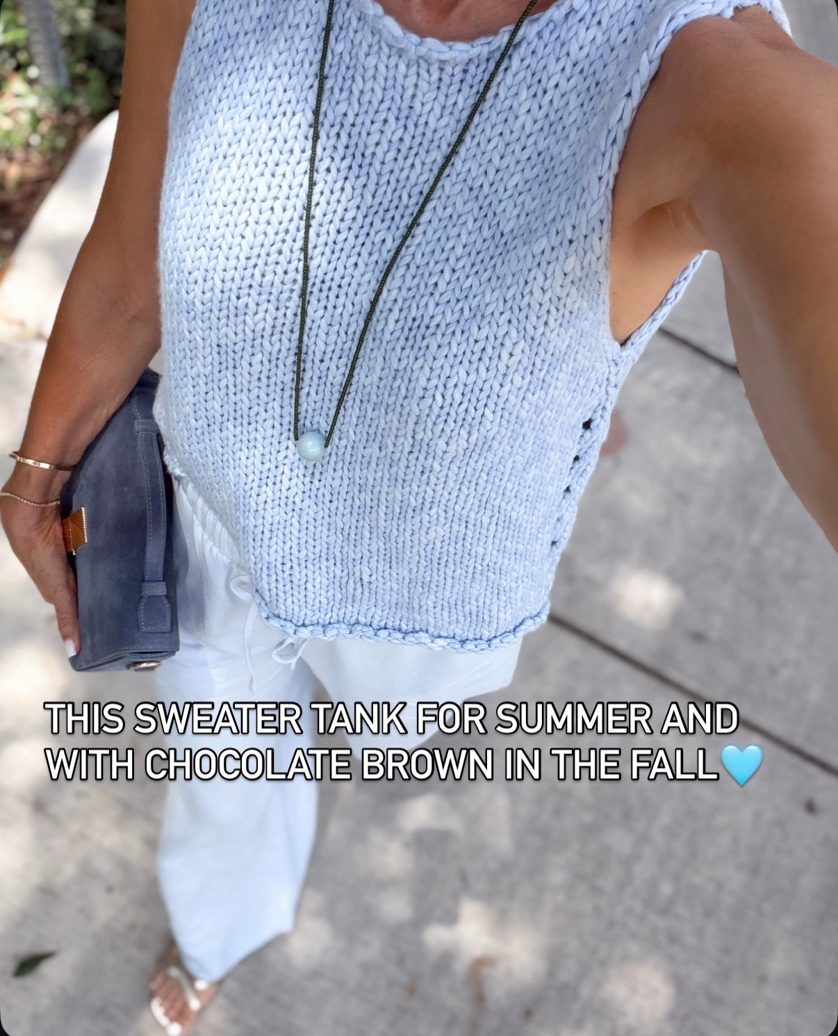Knit sweater tank 
Linen pants sz XS