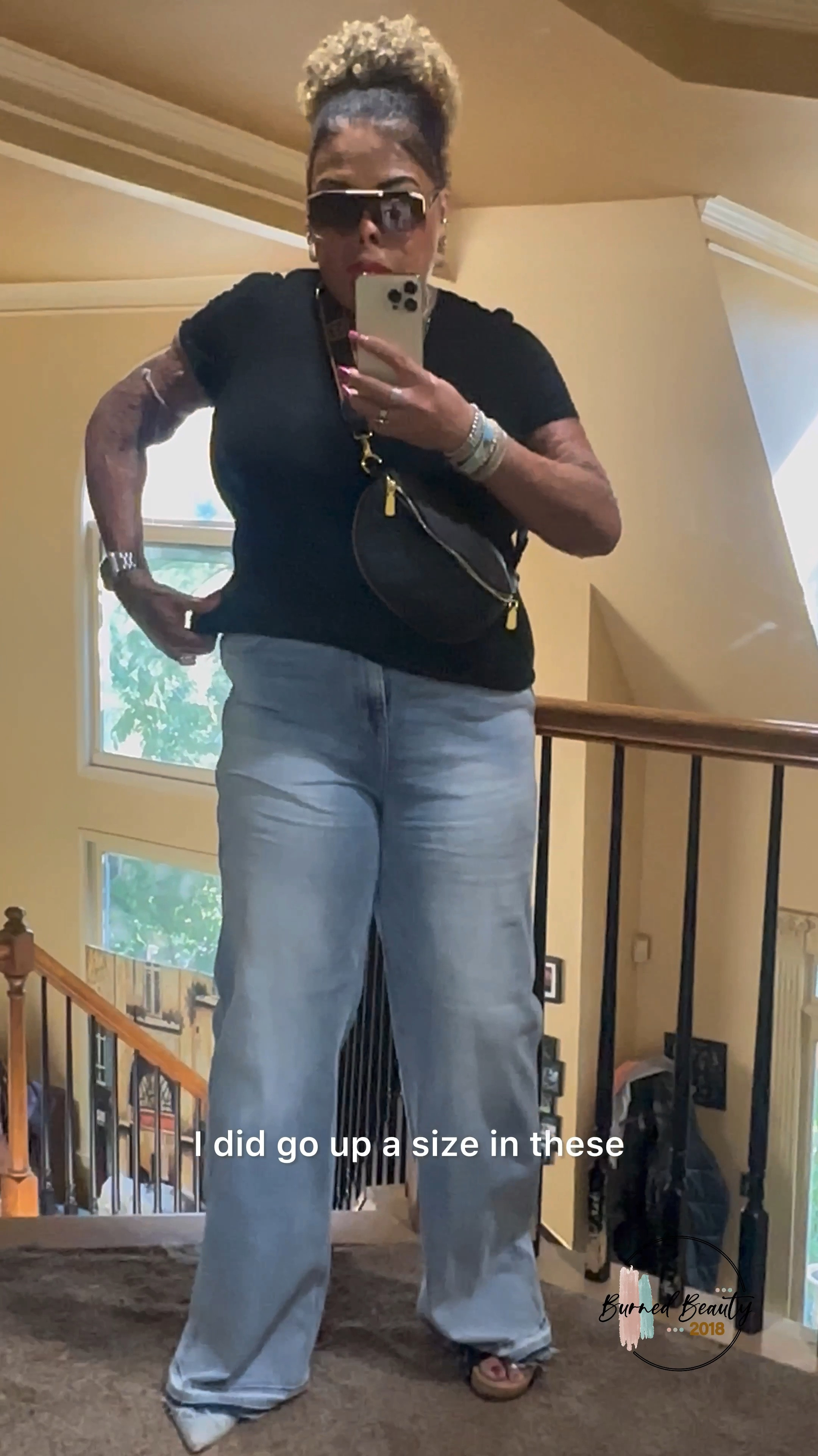Risen Wide Leg Jeans and Quilted Leather Crescent Sling Bag from Casual Chic Boutique.🦋

I ended up wearing them with the wedge sandal until I can get them tailored.

Sunglasses are from Amazon and t-shirt is Victoria’s Secret Pink.

risen jeans, fanny pack, back to school, casual, teacher outfit 

#LTKMidsize #LTKBacktoSchool #LTKVideo