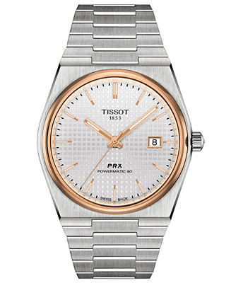 Men's Swiss Automatic PRX Powermatic 80 Stainless Steel Bracelet Watch 40mm | Macy's