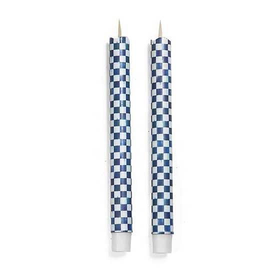 Royal Check Flicker Dinner Candles - Set of 2 | MacKenzie-Childs