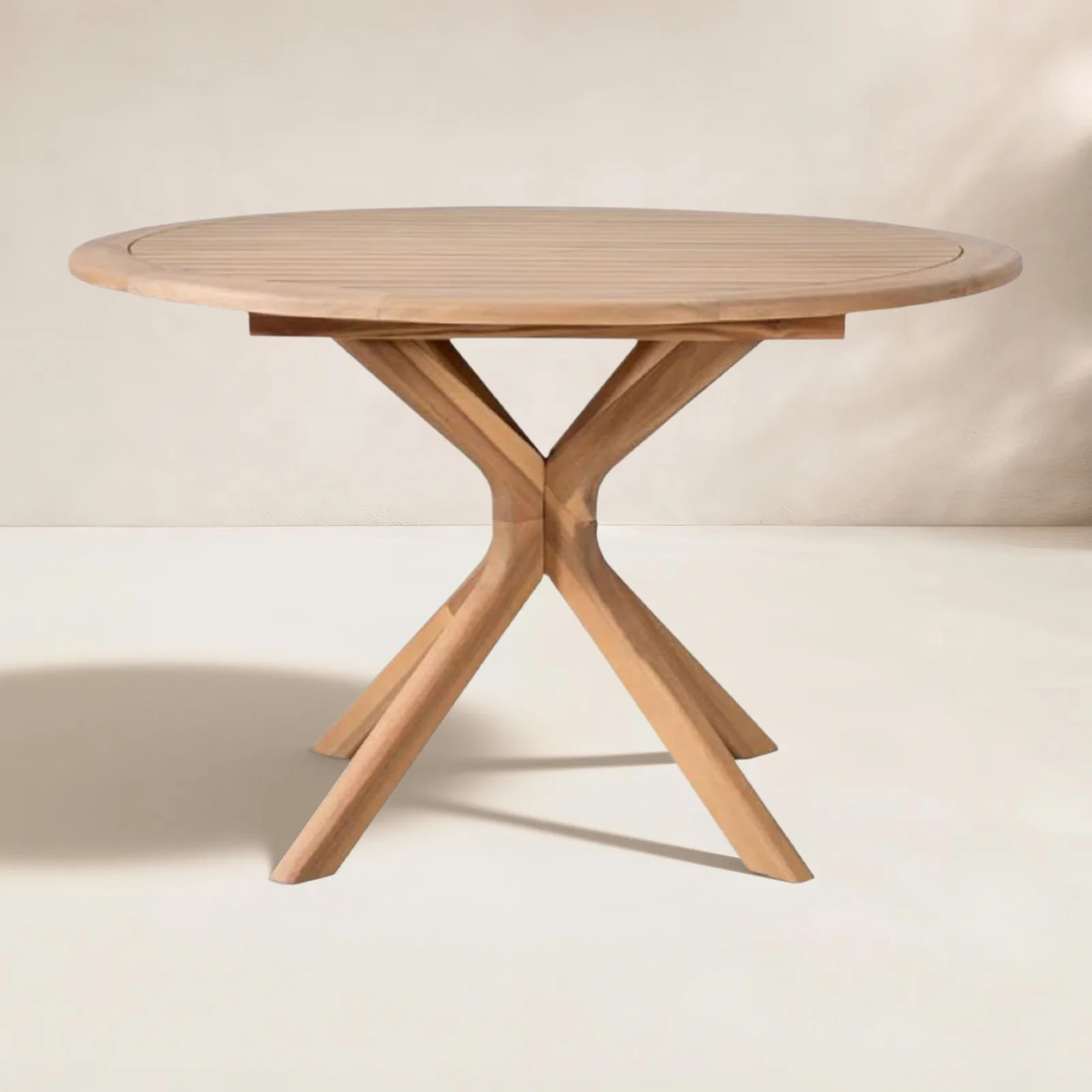 Badgley Round Acacia Wood Outdoor Dining Table | Wayfair North America