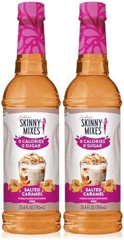 Jordan’s Skinny Mixes Sugar Free Coffee Syrup, Salted Caramel Coffee Flavoring Syrup, Zero Calo... | Amazon (US)