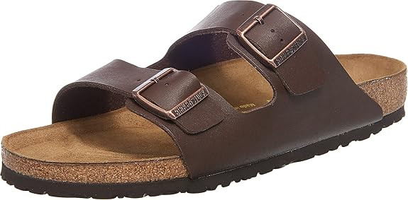 Birkenstock Men's Amalfi Leather Soft Footbed Arizona Sandals | Amazon (US)