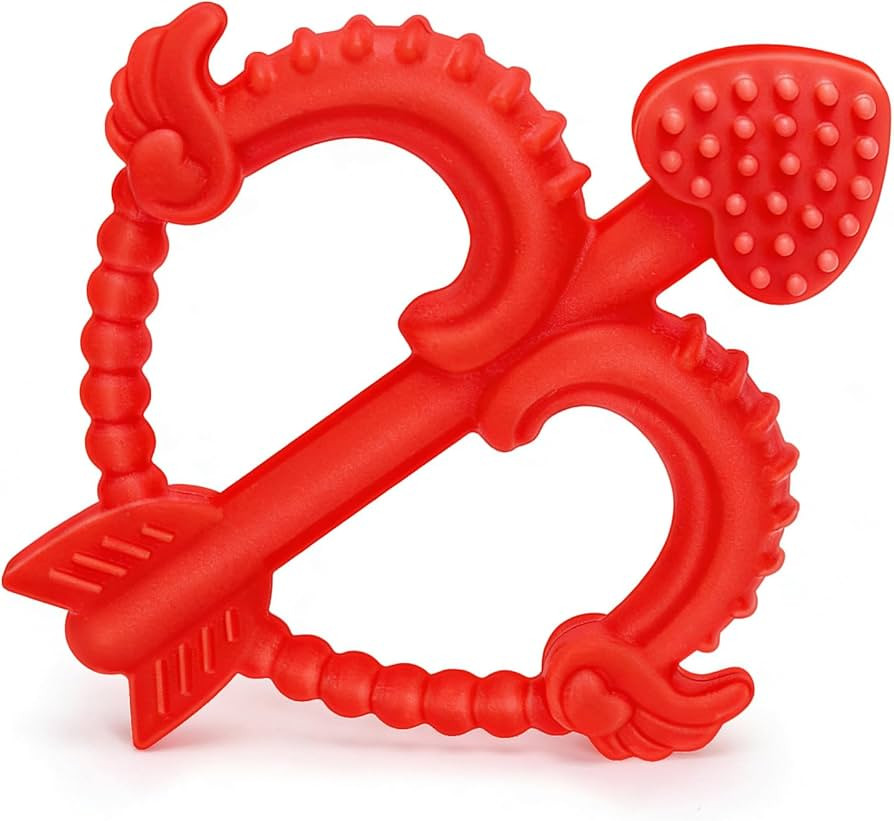 Valentines Heart Baby Teething Toys for Babies 0-36 Months, Easy for Little Hands to Hold,Cupid B... | Amazon (US)