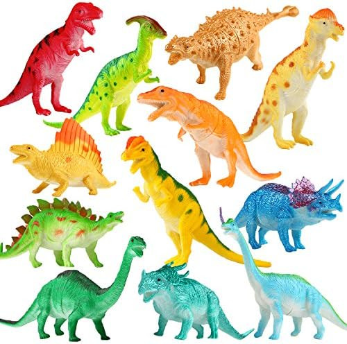 Yeonha Toys Dinosaur Figure, 7 Inch Jumbo Dinosaur Toy Playset(12 Pack), Safe Material Assorted R... | Amazon (US)