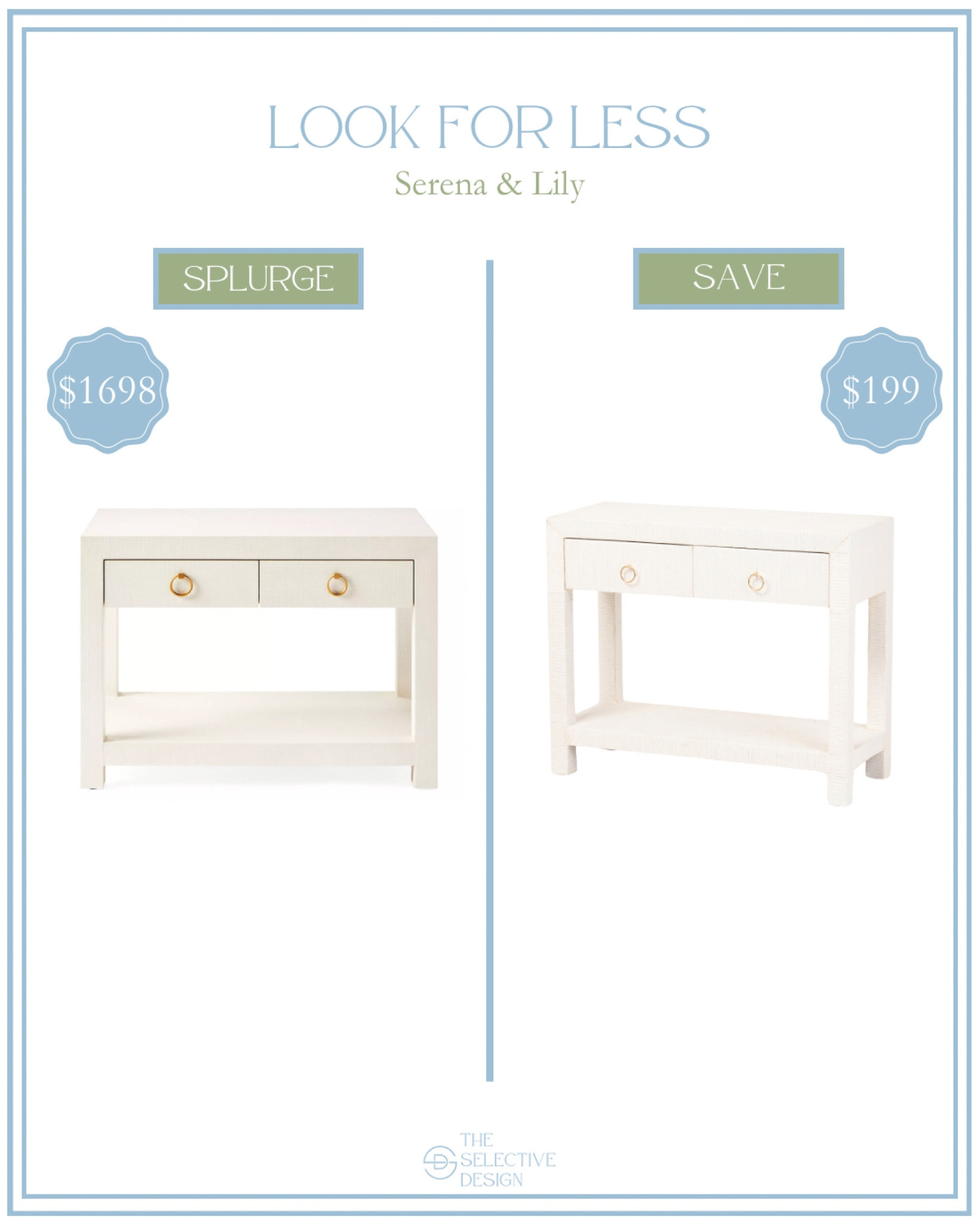 Serena & Lily look for less 👏🏼 

Home decor designer dupe, home decor dupe, home decor look for less, splurge or save, timeless affordable home decor, spot the dupe, Grandmillennial home decor, southern traditional home decor, timeless home decor, coastal home decor, white console table 

#LTKStyleTip #LTKHome #LTKSaleAlert