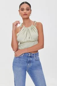 Tie-Strap Smocked Cami | Forever 21 (US)