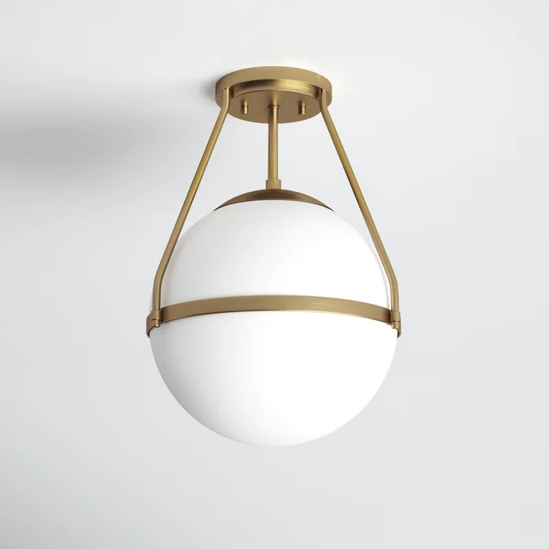 Amirah Glass Semi Flush Mount | Wayfair North America