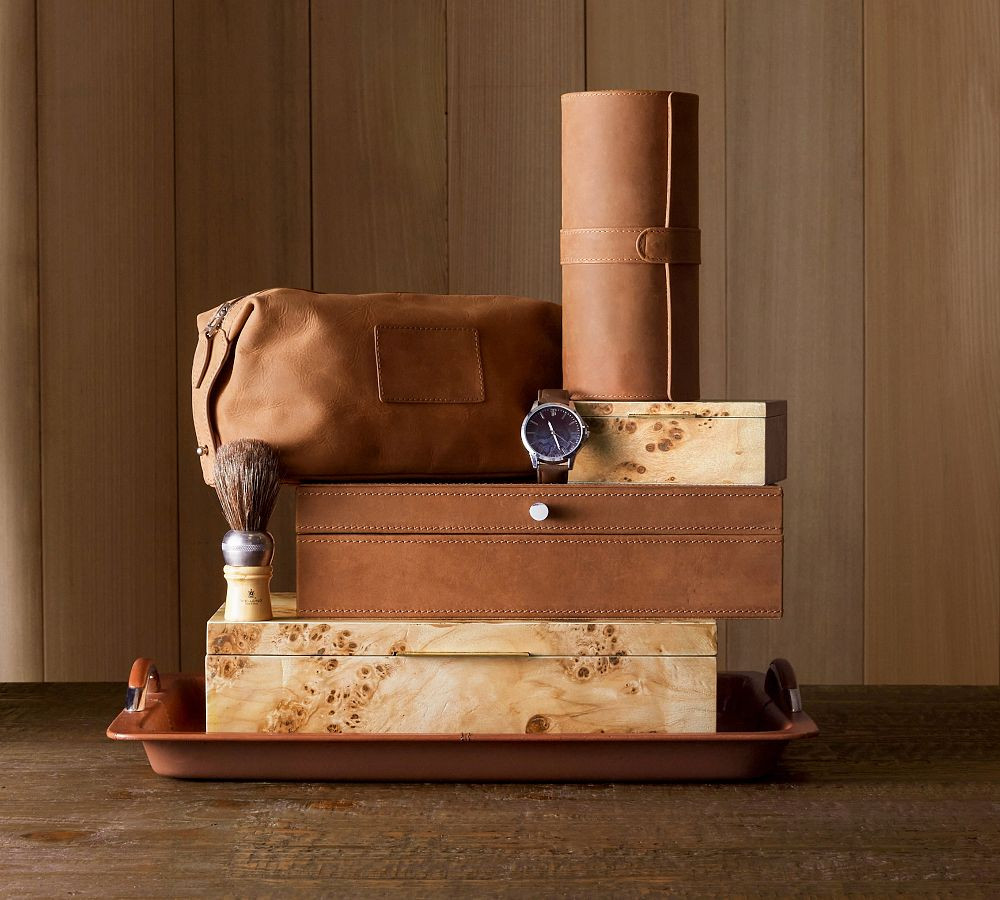 Grant Leather Toiletry Bag | Pottery Barn (US)