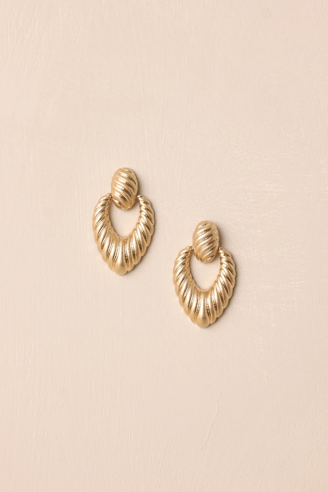 Prism Tide Gold Textured Drop Earrings | Red Dress