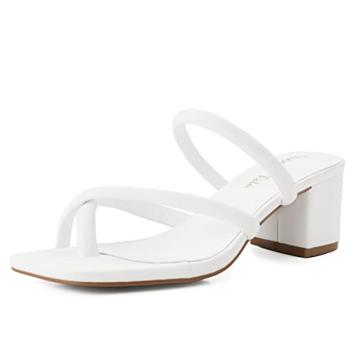Amazon.com | Shoe'N Tale Strappy Heels For Women Low Chunky Block Heel Heeled Sandals Square Open... | Amazon (US)