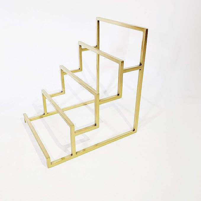 Wallet Display Stand Holder Jewelry Display Riser Shelf Showcase Fixtures (Stainless Steel Golden... | Amazon (US)