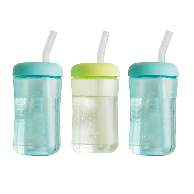 The First Years Squeeze & Sip Toddler Straw Cups - Squeezable Transition Sippy Cup with Silicone ... | Amazon (US)