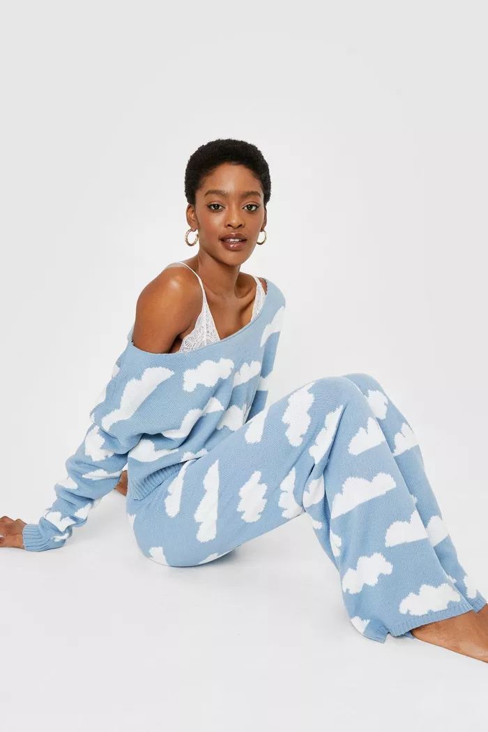 Cloud Knitted Sweater and Pants Lounge Set | Nasty Gal (US)