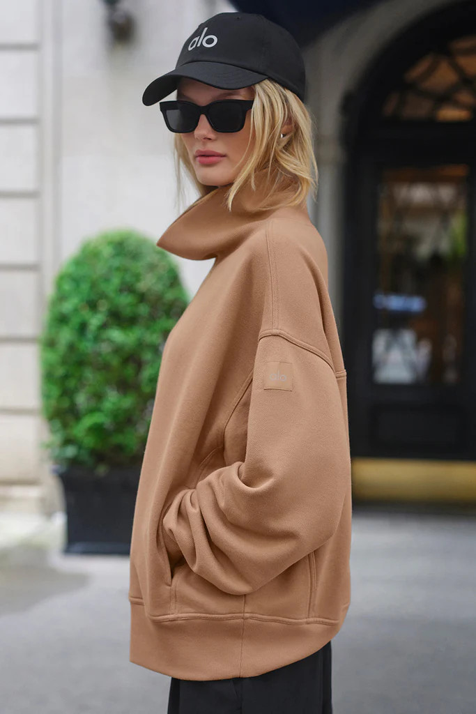 Hazy Mock Neck Pullover - Toasted Almond | Alo Yoga (US)