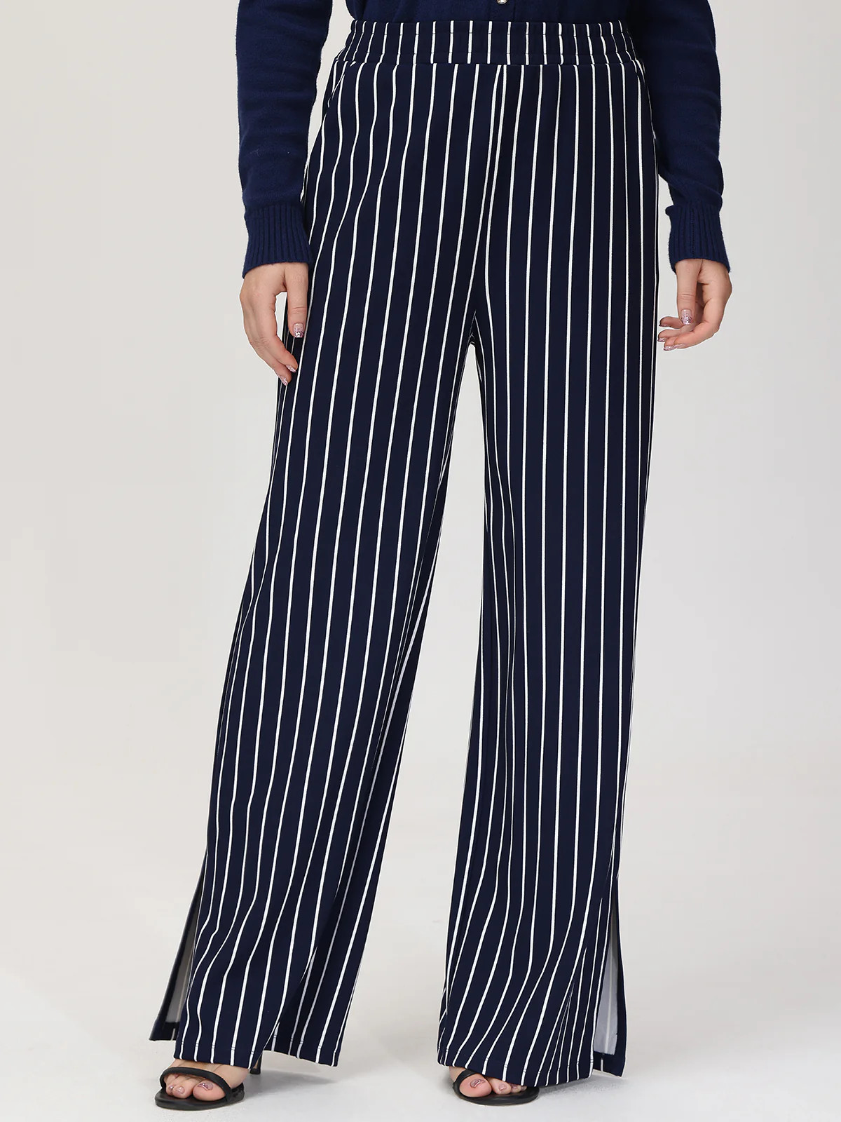 89th & Madison High-Rise Stripe Wide Leg Pants | 89th + Madison