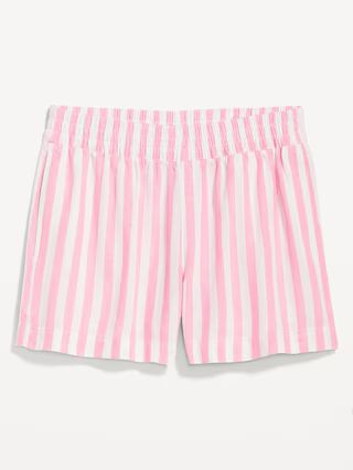 Linen-Blend Striped Shorts for Women -- 3.5-inch inseam | Old Navy (US)