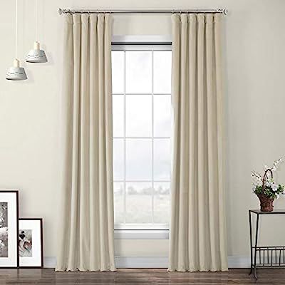 HPD Half Price Drapes VPYC-198602-96 Heritage Plush Velvet Curtain (1 Panel), 50 X 96, Macchiato ... | Amazon (US)